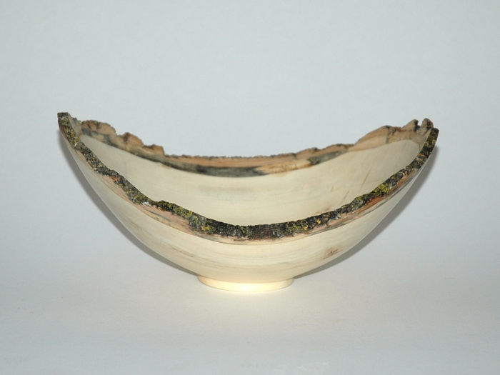 Natural Edge Box Elder Bowl with foot
